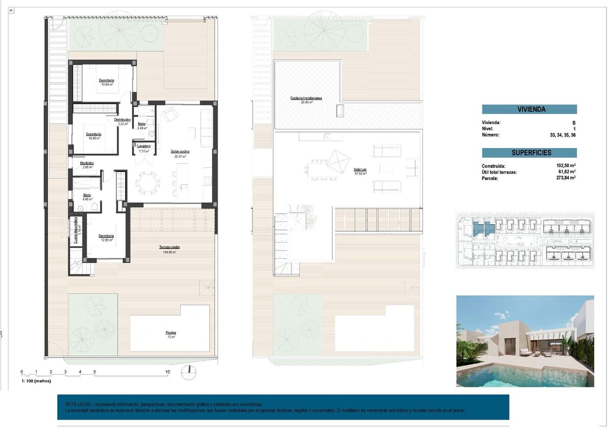 Willa z 3 sypialniami, 102m² w Los Alcazares, Hiszpania [ID: 0137-N8720]