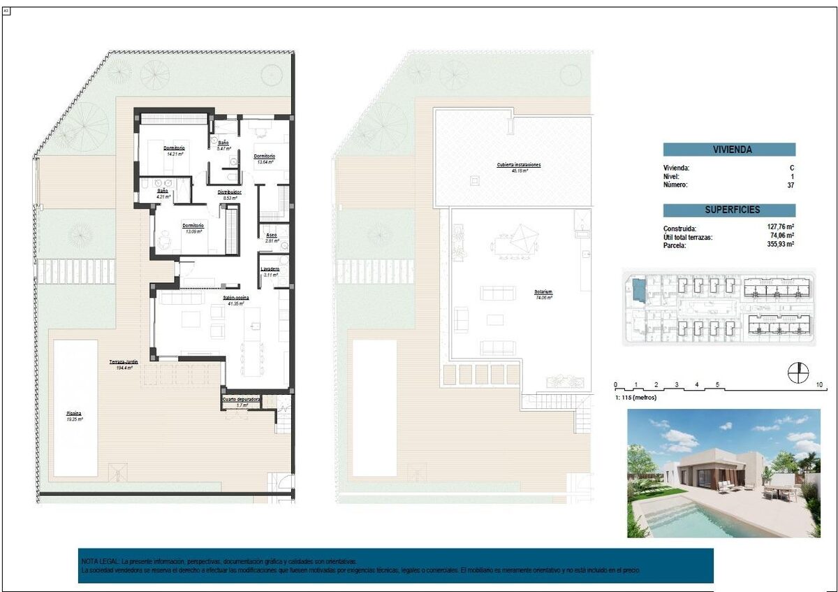 Willa z 3 sypialniami, 122m² w Los Alcazares, Hiszpania [ID: 0137-N8721]
