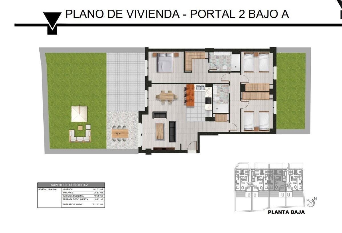 Квартира с 3 спальнями, 109м² в Касарес, Испания [ID: 0137-N8670]