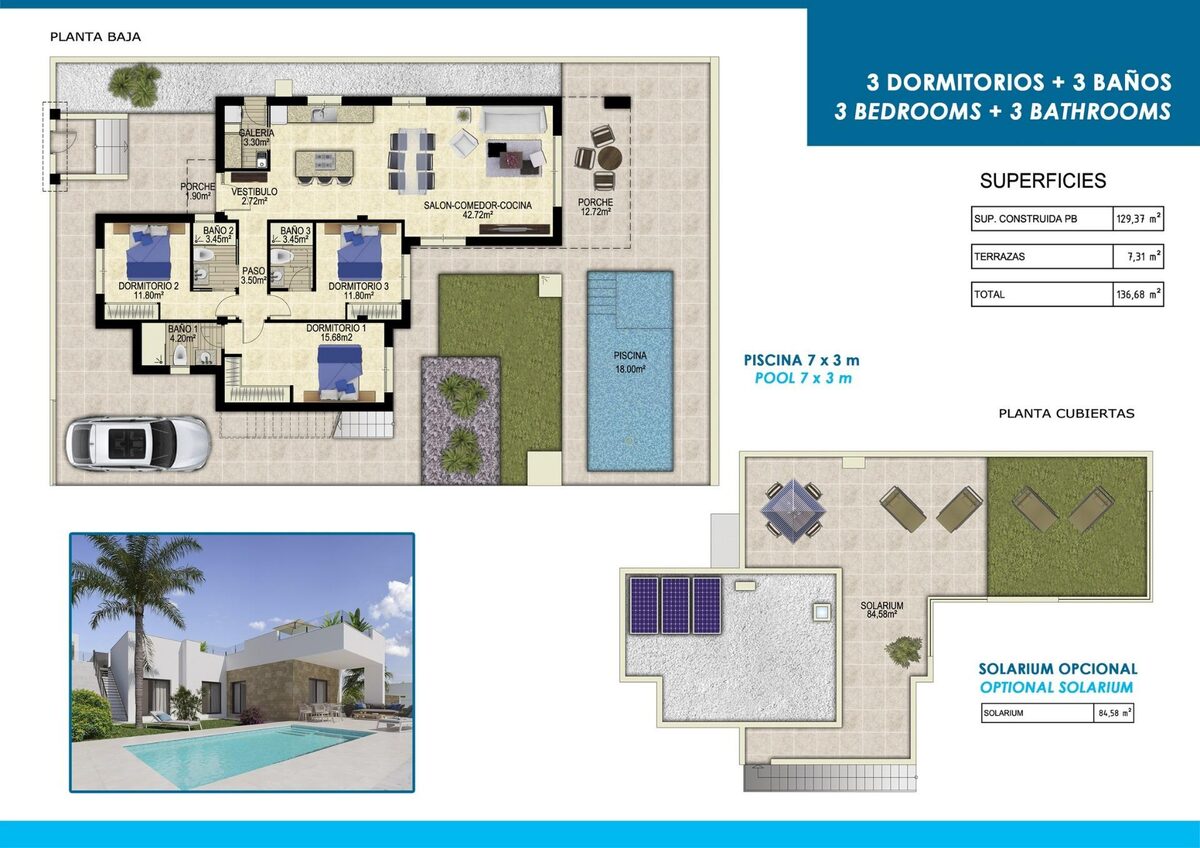 Villa with 3 bedrooms, 129m² in Polop, Spain [ID: 0137-N8656]