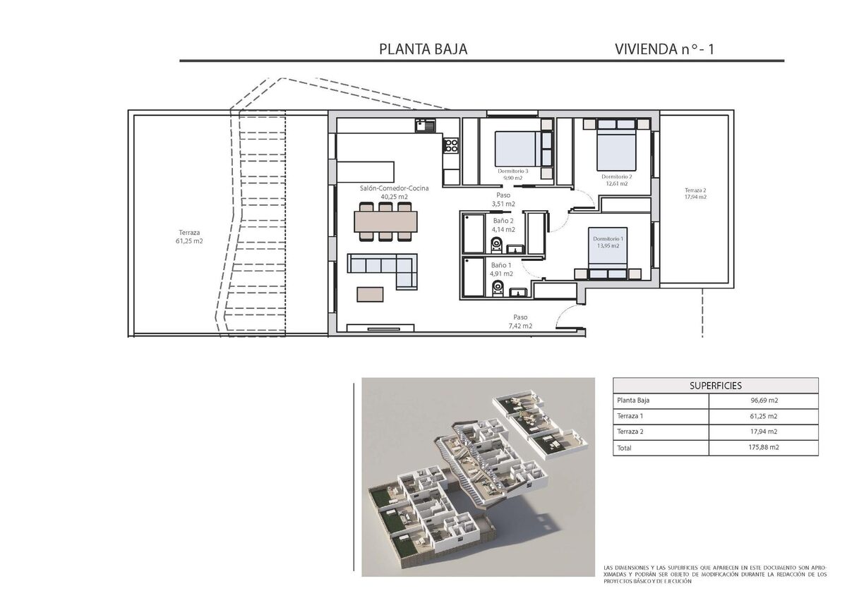 Бунгало с 3 спальнями, 96м² в Финестрат, Испания [ID: 0137-N8642]