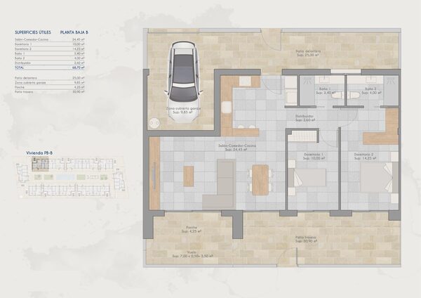 Бунгало в Торре-Пачеко, Испания, 78м² - изображение 13