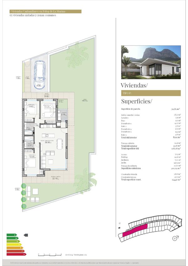 Вилла в Полоп, Испания, 124м² - изображение 12