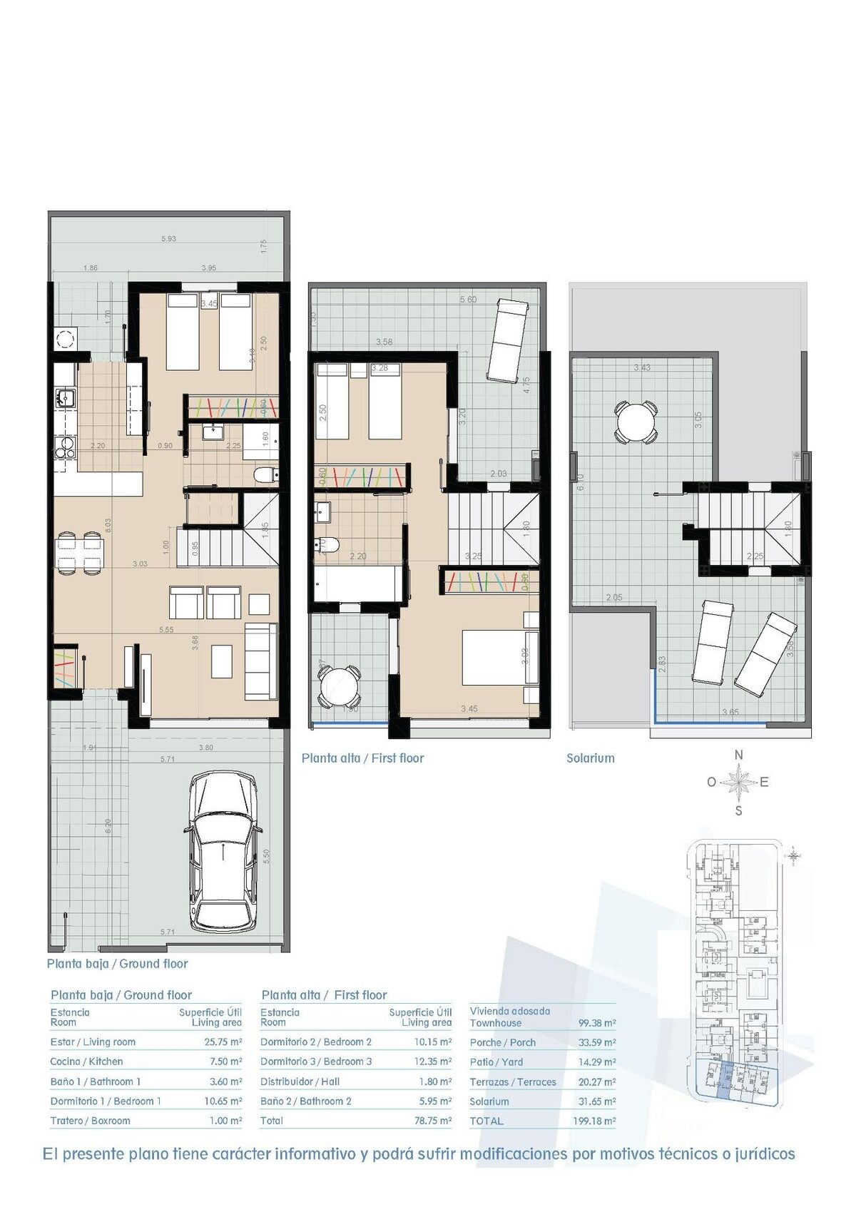 Dom szeregowy z 3 sypialniami, 99m² w Pilar de la Horadada, Hiszpania [ID: 0137-N8519]
