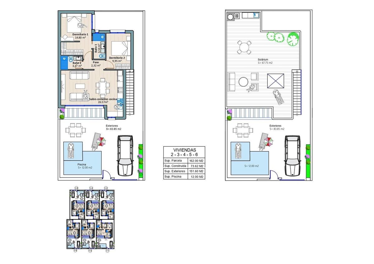 Villa with 2 bedrooms, 73m² in Torre Pacheco, Spain [ID: 0137-N8517]