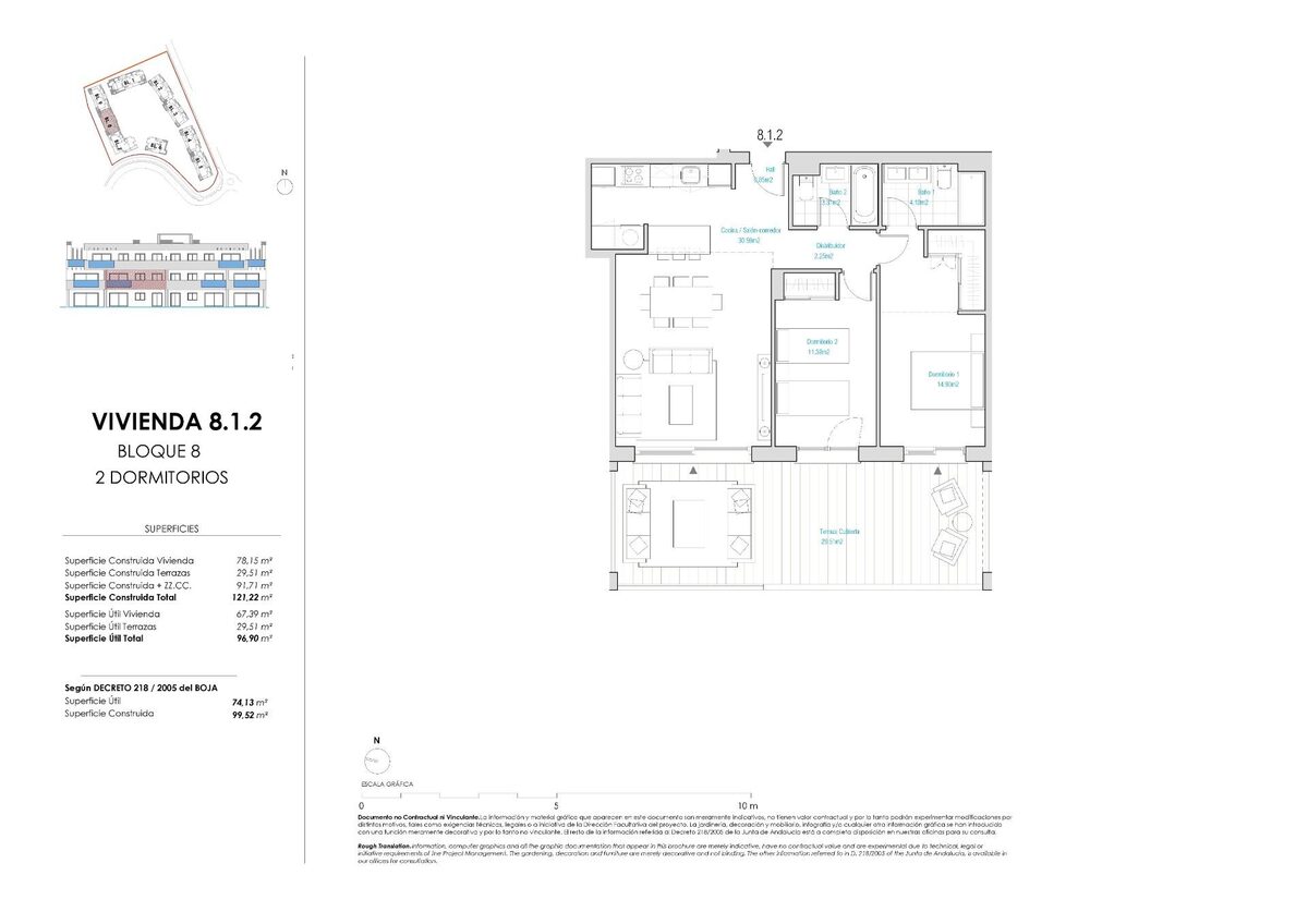 Квартира з 2 спальнями, 113м² в Касарес, Іспанія [ID: 0137-N8446]
