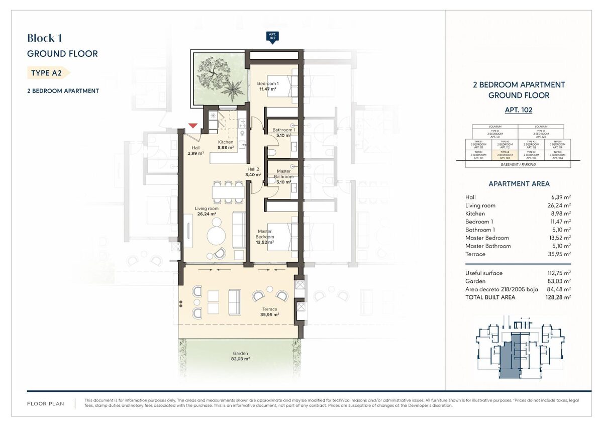 Apartament z 2 sypialniami, 128m² w Estepona, Hiszpania [ID: 0137-N8393]