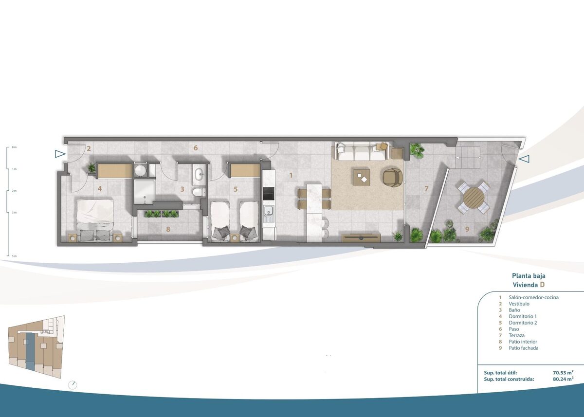 Apartament z 2 sypialniami, 80m² w San Pedro del Pinatar, Hiszpania [ID: 0137-N8376]