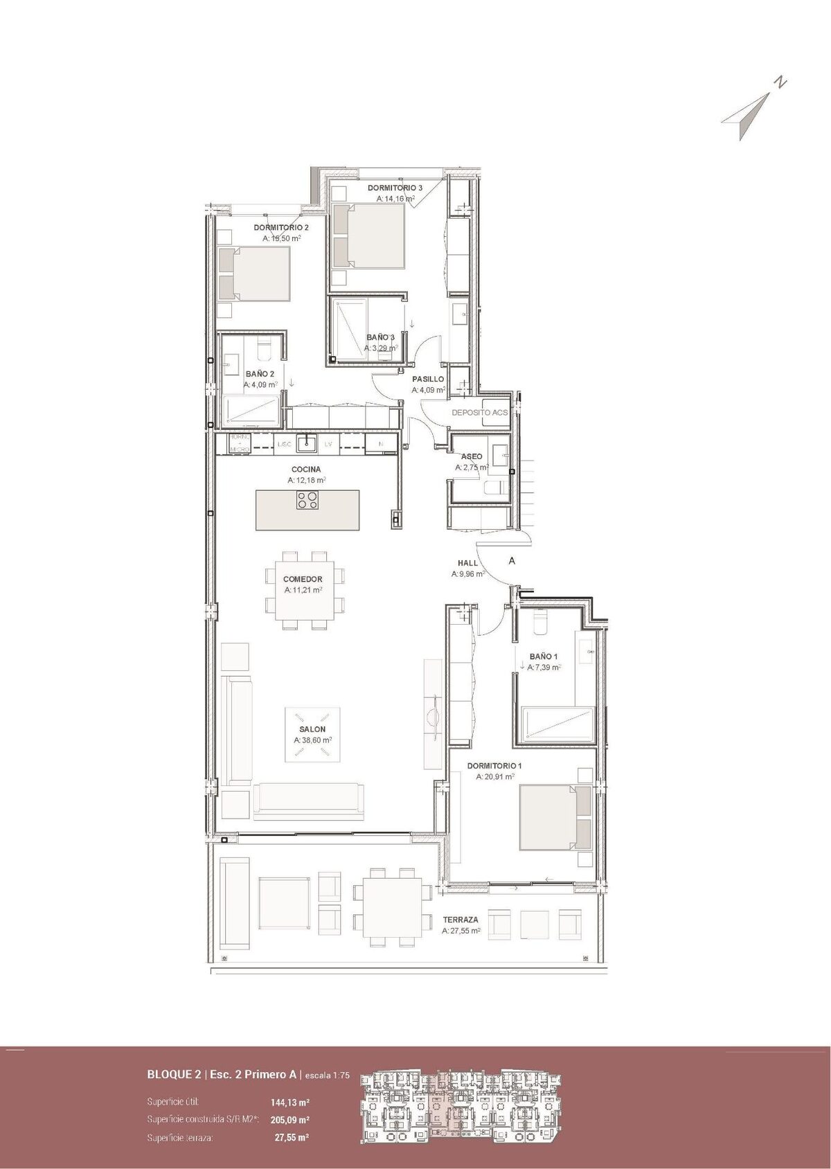 Apartament z 3 sypialniami, 205m² w Estepona, Hiszpania [ID: 0137-N8360]