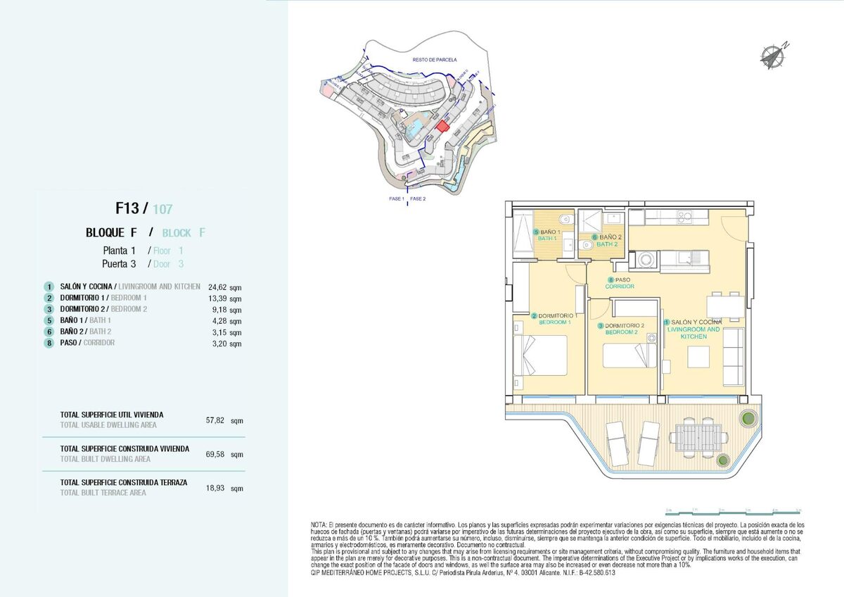 Apartment with 2 bedrooms, 69m² in Aguilas, Spain [ID: 0137-N5877]