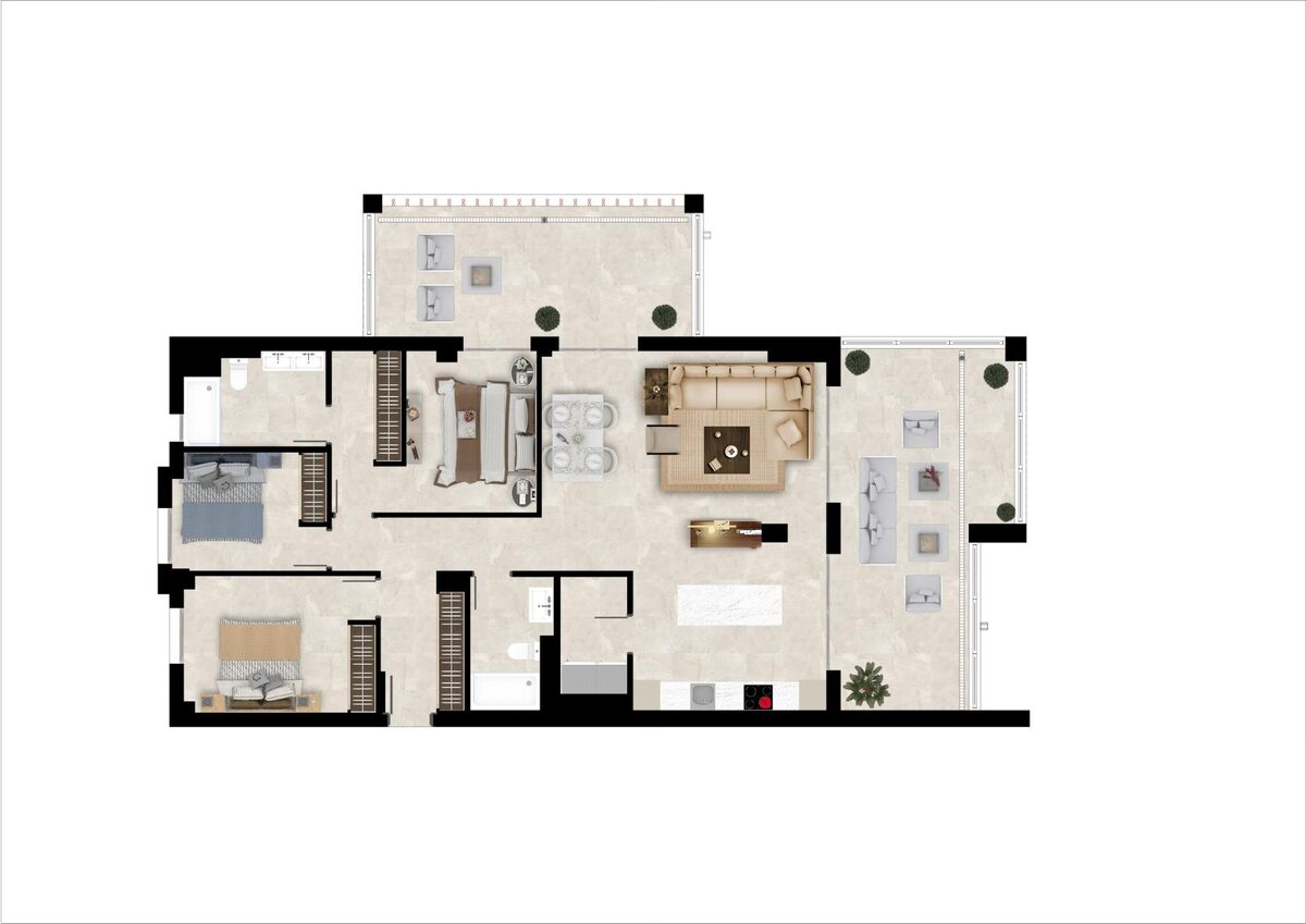 Apartment with 3 bedrooms, 118m² in Benahavis, Spain [ID: 0137-N8230]