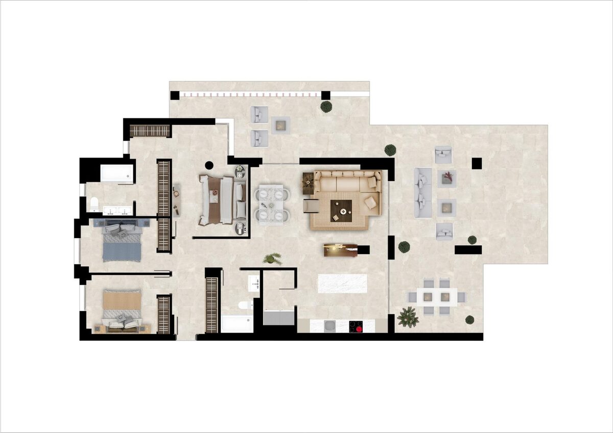 Квартира з 3 спальнями, 127м² в Бенаавіс, Іспанія [ID: 0137-N8228]
