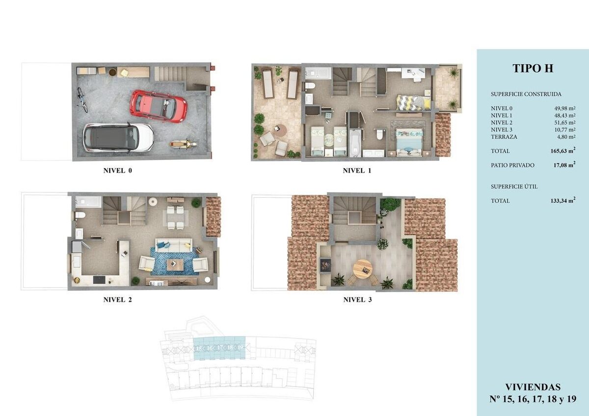 Таунхаус з 3 спальнями, 163м² в Альмуньєкар, Іспанія [ID: 0137-N8225]