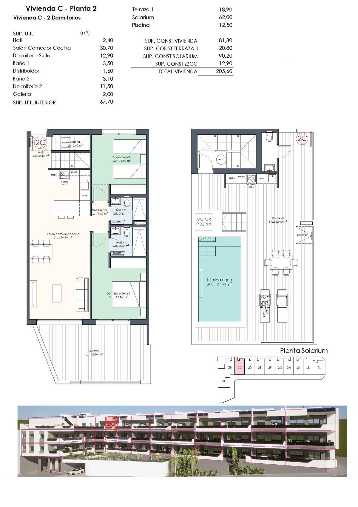 Пентхаус с 2 спальнями, 81м² в Бенихофар, Испания [ID: 0137-N8205]