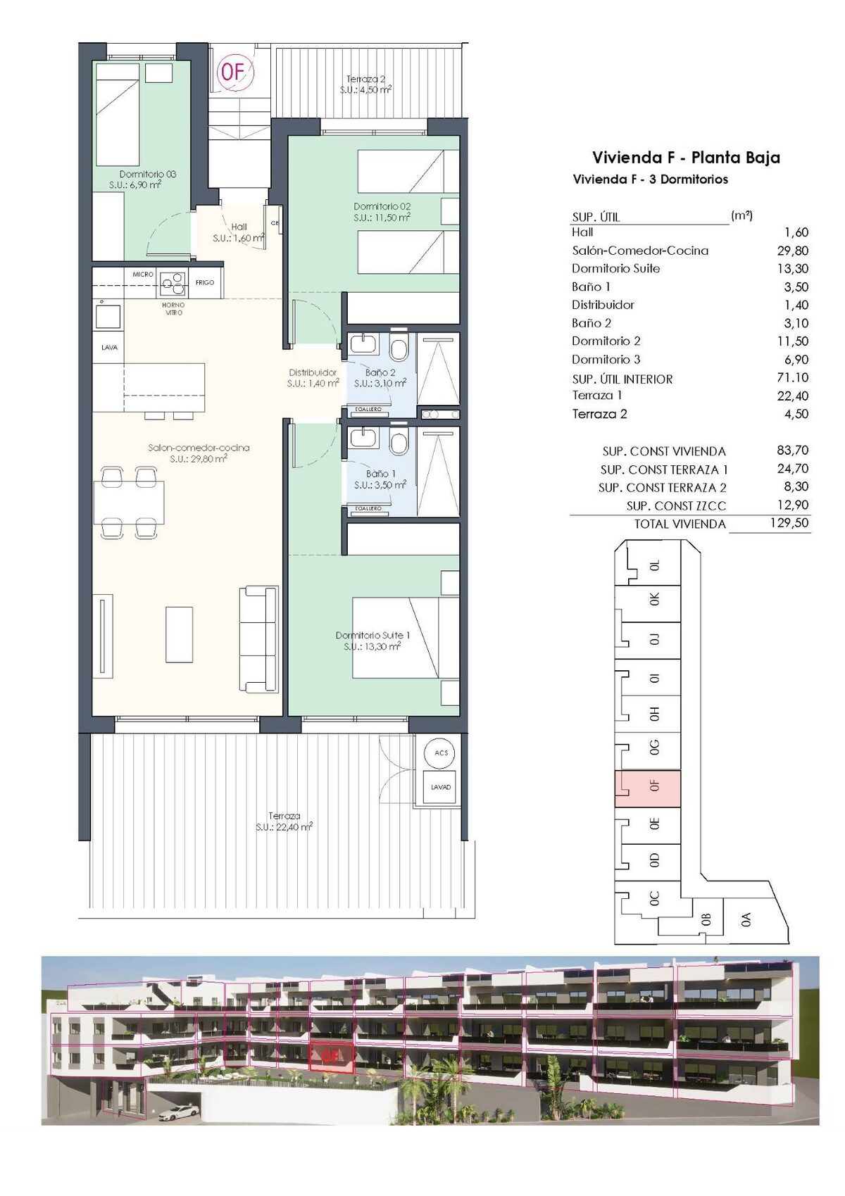 Apartment with 3 bedrooms, 83m² in Benijofar, Spain [ID: 0137-N8200]