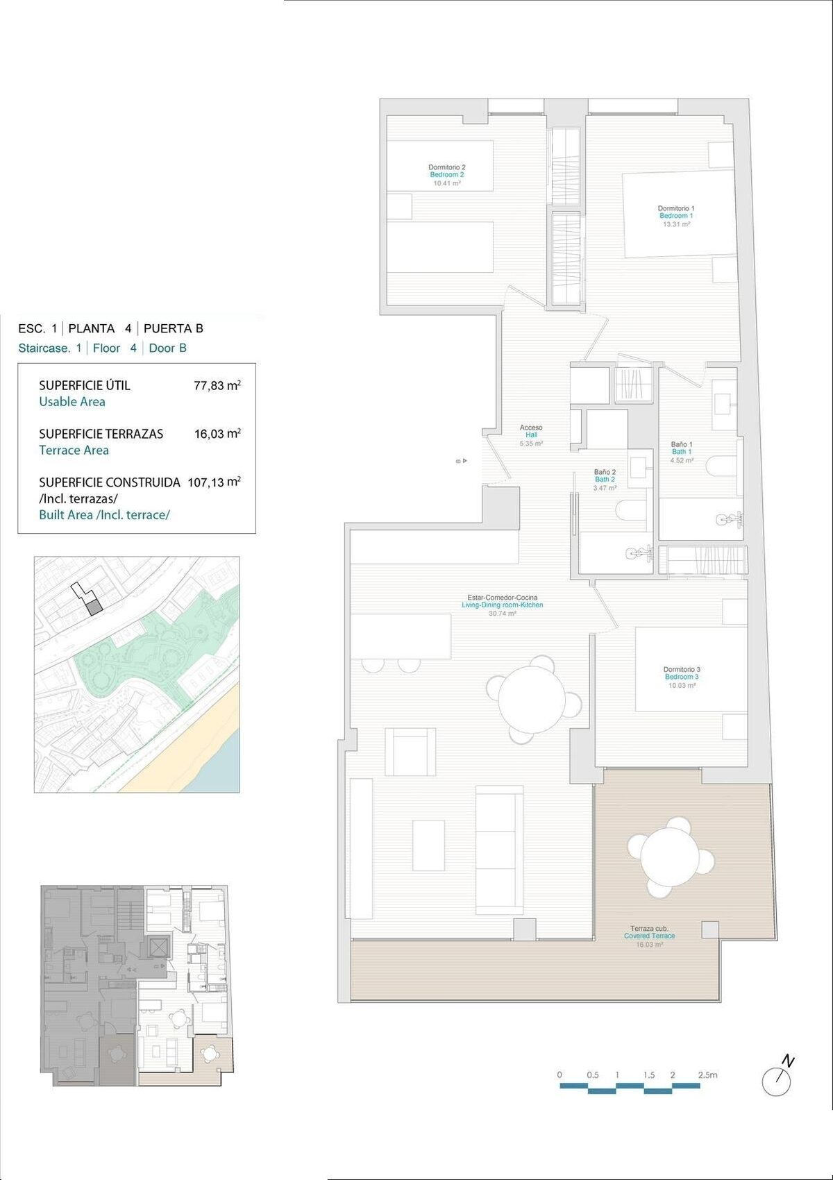 Apartment with 3 bedrooms, 77m² in Villajoyosa, Spain [ID: 0137-N8196]