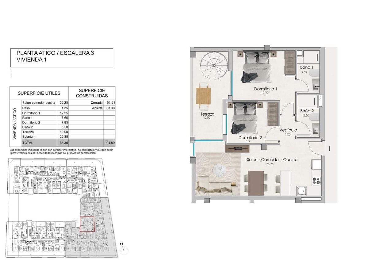 Penthouse z 2 sypialniami, 94m² w Santa Pola, Hiszpania [ID: 0137-N8188]
