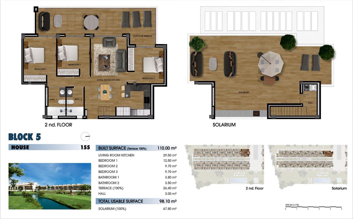 Penthouse z 3 sypialniami, 110m² w Los Alcazares, Hiszpania [ID: 0137-N8130]