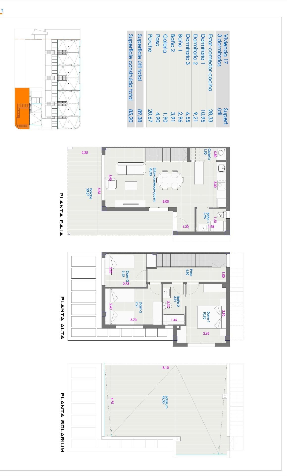 Таунхаус з 3 спальнями, 86м² в Оріуела Коста, Іспанія [ID: 0137-N8118]