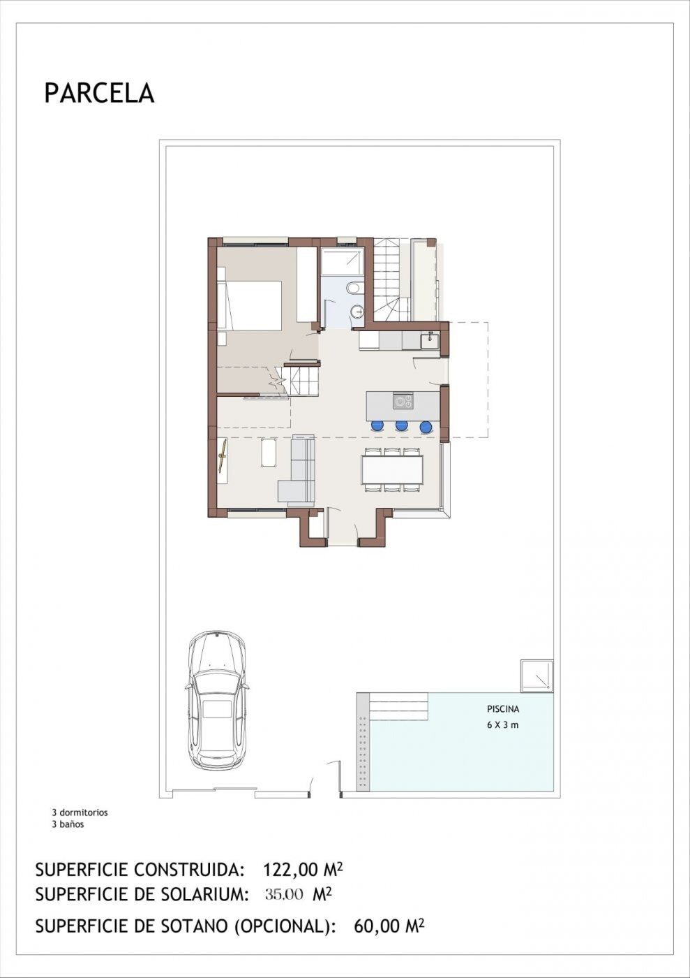 Вилла с 3 спальнями, 125м² в Вера, Испания [ID: 0137-N6255]