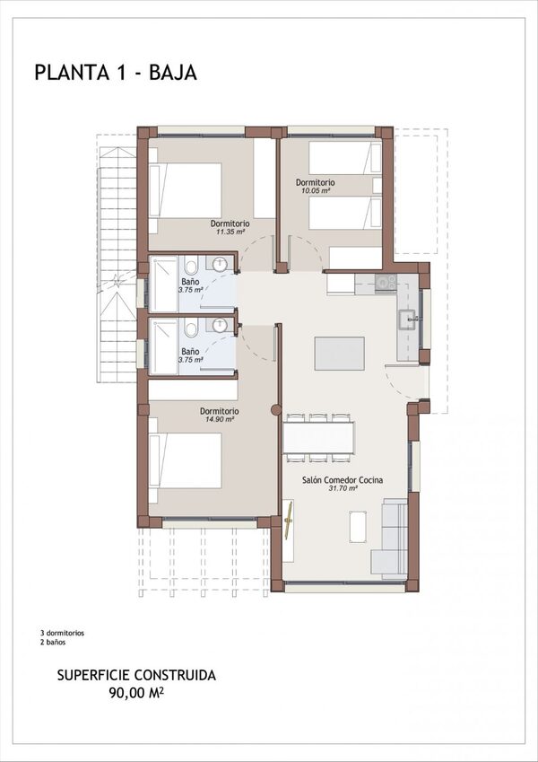 Вилла в Вера, Испания, 90м² - изображение 42