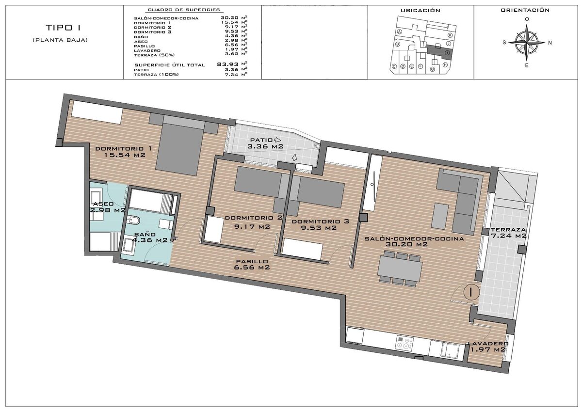 Apartment with 3 bedrooms, 88m² in Algorfa, Spain [ID: 0137-N8095]