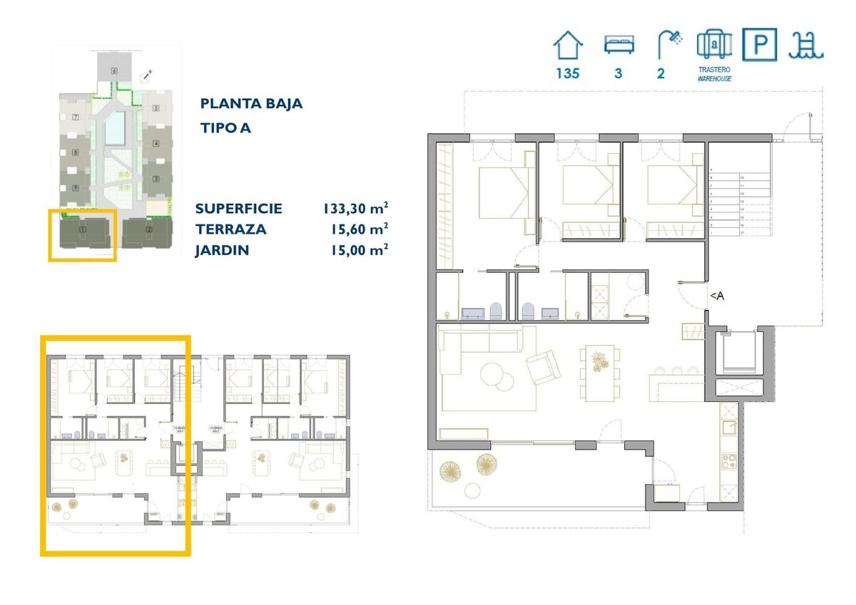 Apartament z 3 sypialniami, 133m² w San Pedro del Pinatar, Hiszpania [ID: 0137-N8080]