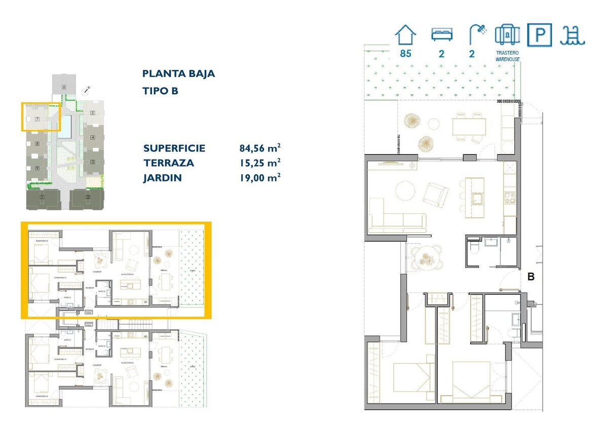 Квартира з 2 спальнями, 84м² в Сан-Педро-дель-Пінатар, Іспанія [ID: 0137-N8079]