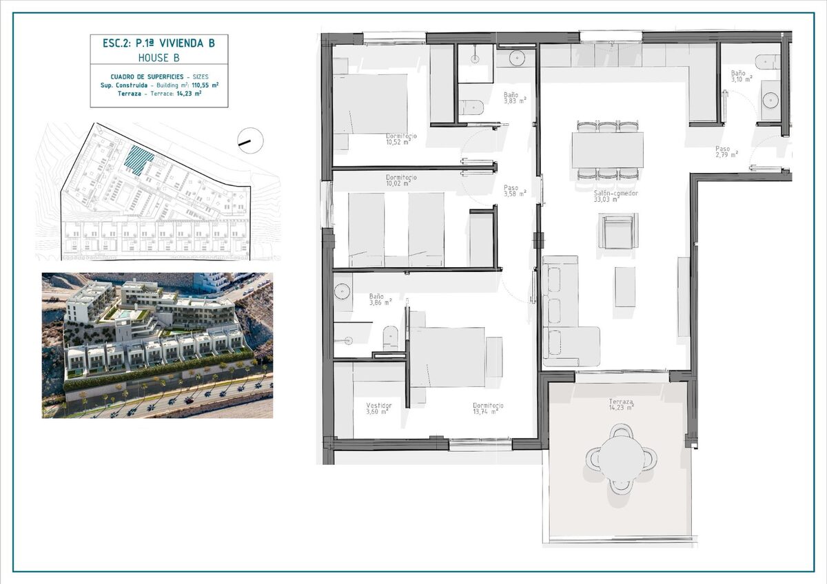 Квартира з 3 спальнями, 110м² в Агілас, Іспанія [ID: 0137-N8073]