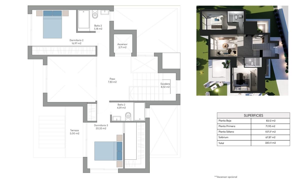 Вилла с 3 спальнями, 155м² в Финестрат, Испания [ID: 0137-N8058]