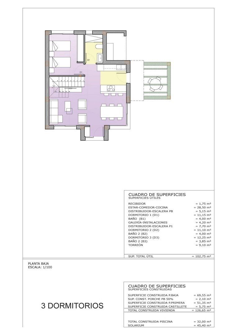 Willa z 3 sypialniami, 126m² w Cartagena, Hiszpania [ID: 0137-N5904]