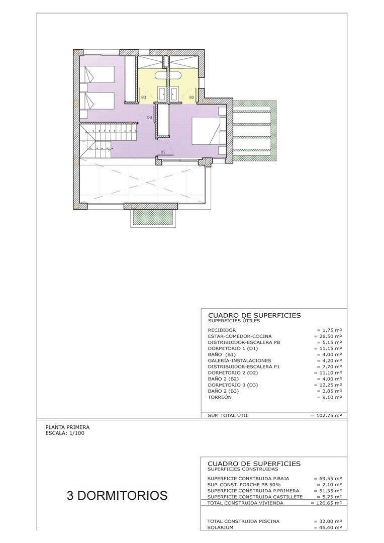 Willa z 3 sypialniami, 126m² w Cartagena, Hiszpania [ID: 0137-N5904]