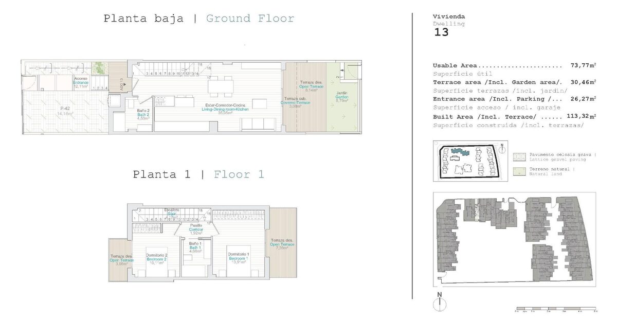Dom szeregowy z 2 sypialniami, 90m² w el-verger, Hiszpania [ID: 0137-N8025]