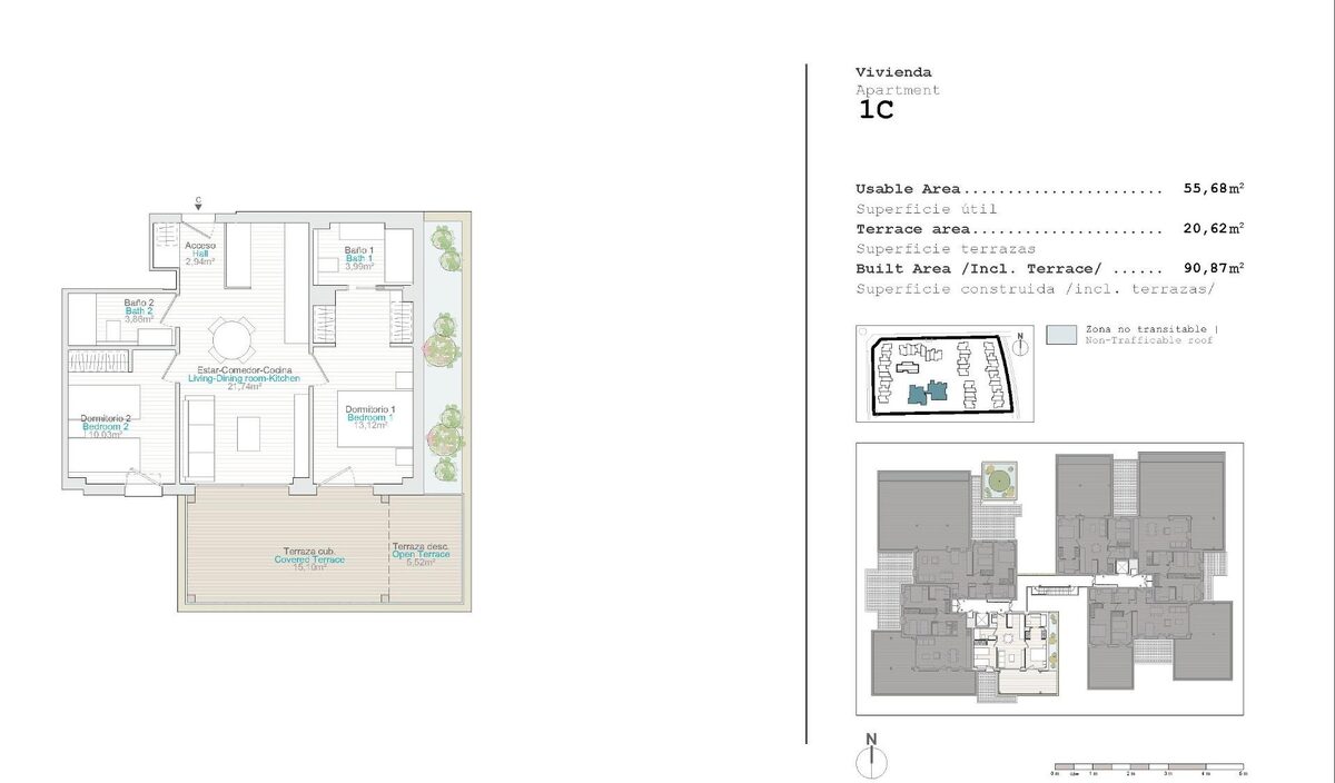 Apartament z 2 sypialniami, 66m² w el-verger, Hiszpania [ID: 0137-N8027]