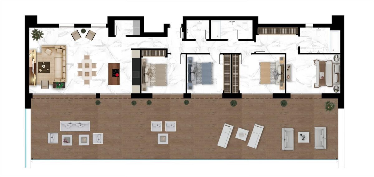 Пентхаус с 4 спальнями, 151м² в Марбелья, Испания [ID: 0137-N7977]