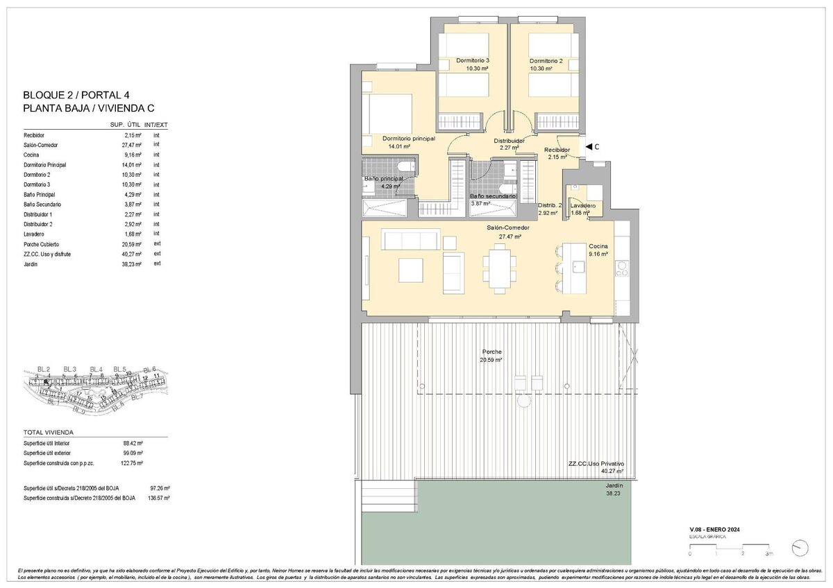 Apartament z 3 sypialniami, 136m² w Casares, Hiszpania [ID: 0137-N7965]