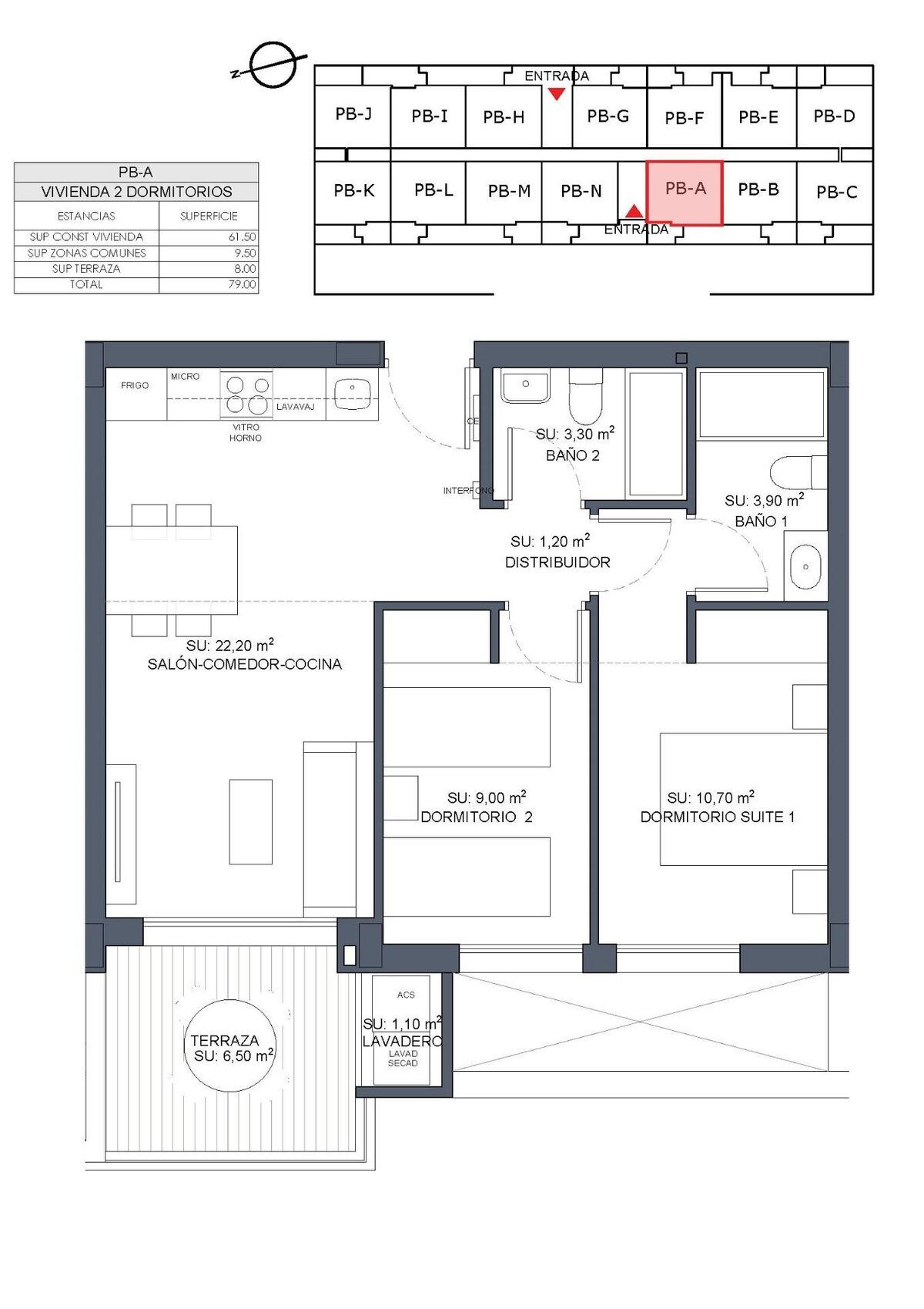 Apartment with 2 bedrooms, 61m² in Benijofar, Spain [ID: 0137-N7979]