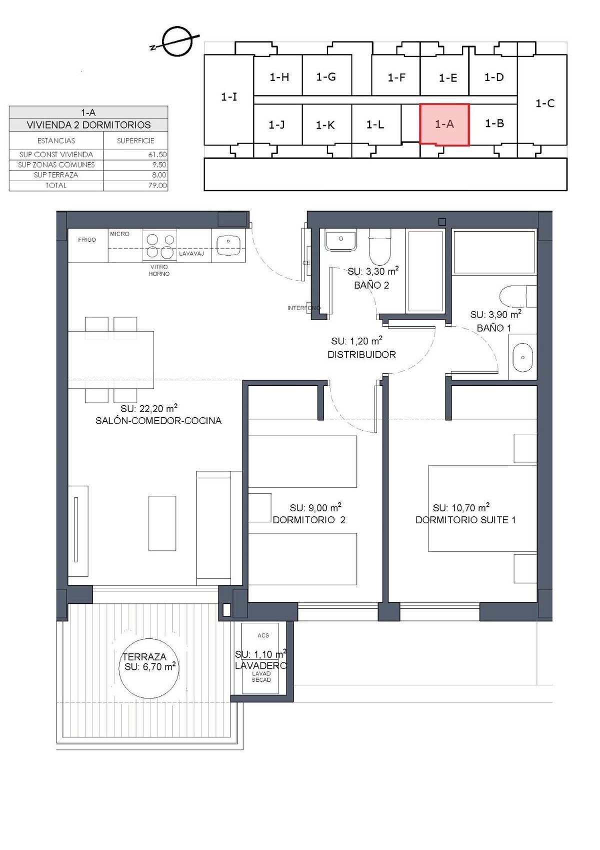 Apartment with 2 bedrooms, 61m² in Benijofar, Spain [ID: 0137-N7980]