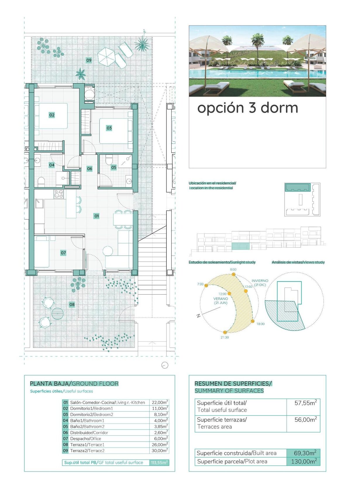 Bungalow z 3 sypialniami, 69m² w Torrevieja, Hiszpania [ID: 0137-N7912]