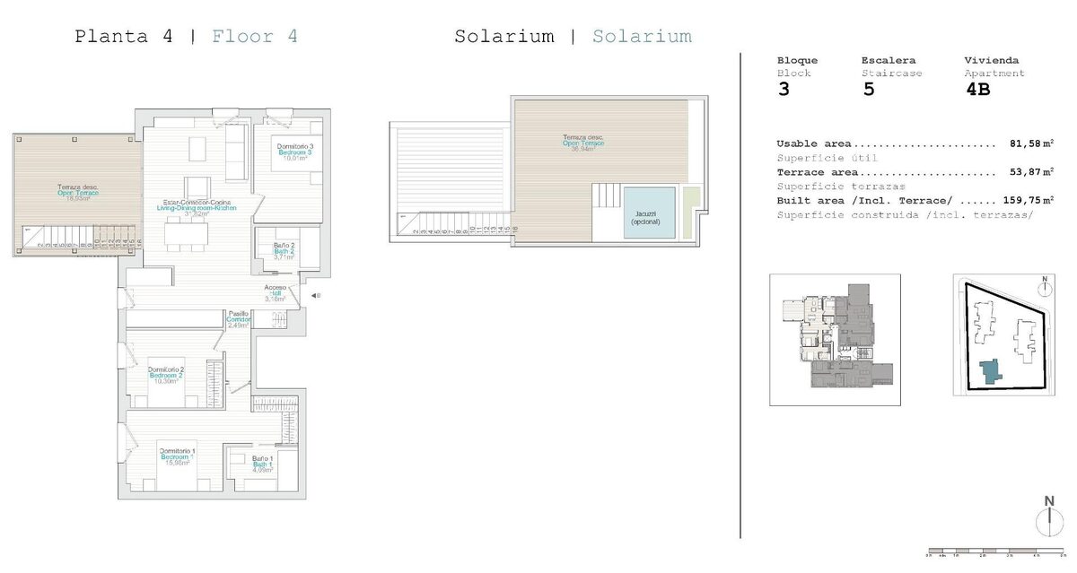 Penthouse z 3 sypialniami, 98m² w el-verger, Hiszpania [ID: 0137-N7796]