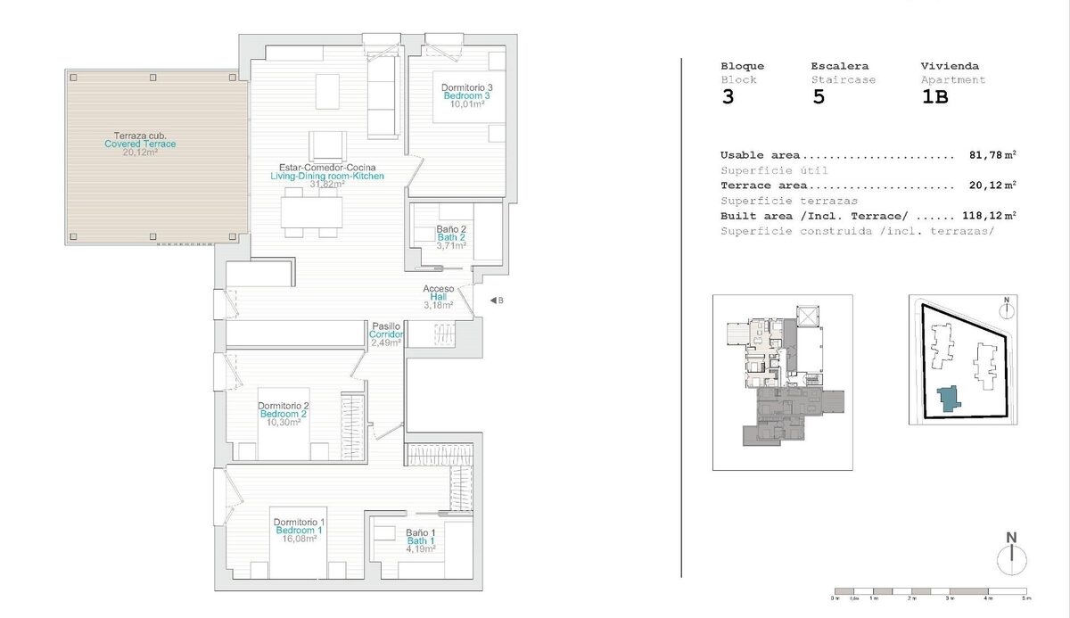 Apartament z 3 sypialniami, 97m² w el-verger, Hiszpania [ID: 0137-N7794]