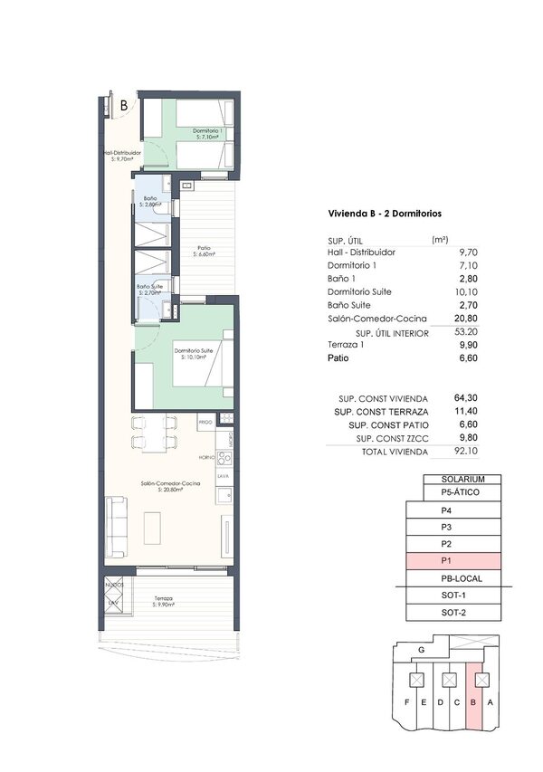 Apartament w Torrevieja, Hiszpania, 64m² - obraz 13