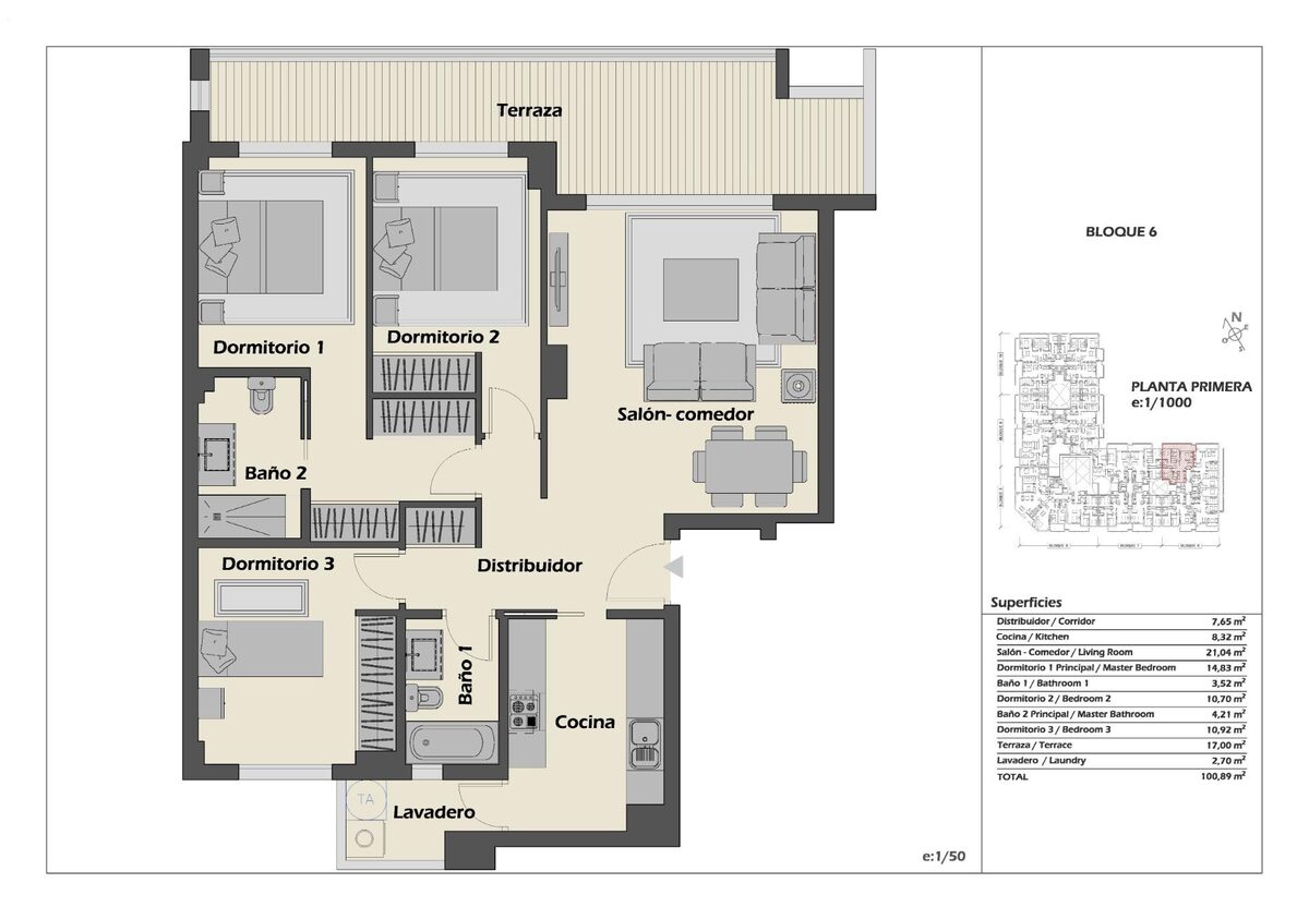 Apartment with 3 bedrooms, 90m² in Марбелья, Spain [ID: 0137-N7711]