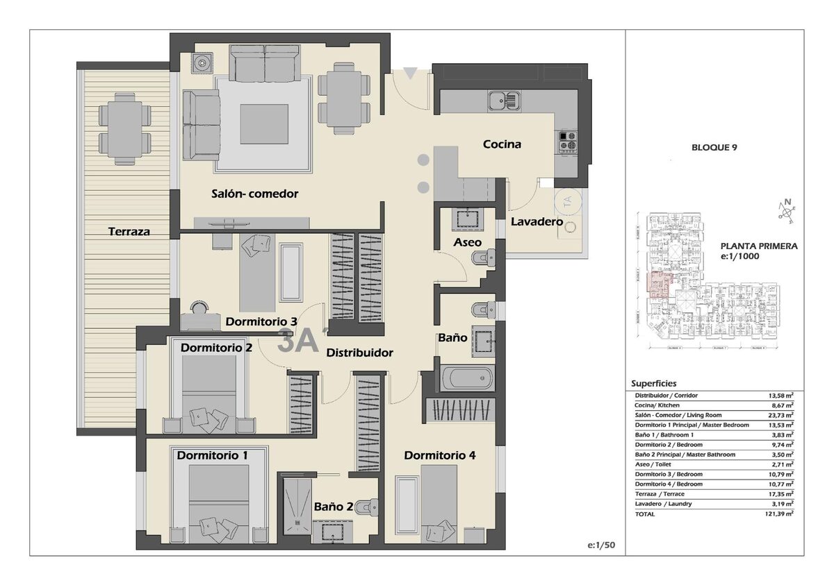 Apartament z 4 sypialniami, 121m² w Марбелья, Hiszpania [ID: 0137-N7712]