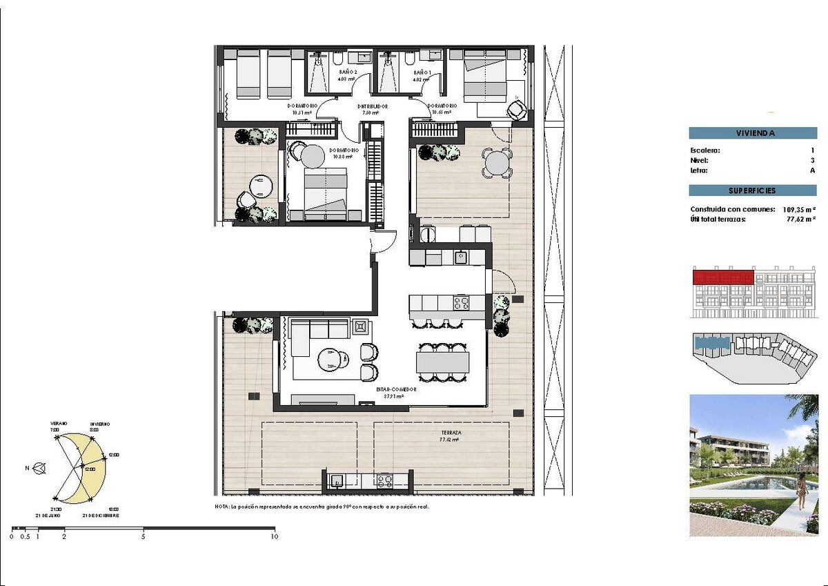 Пентхаус з 3 спальнями, 109м² в Торре-Пачеко, Іспанія [ID: 0137-N7691]