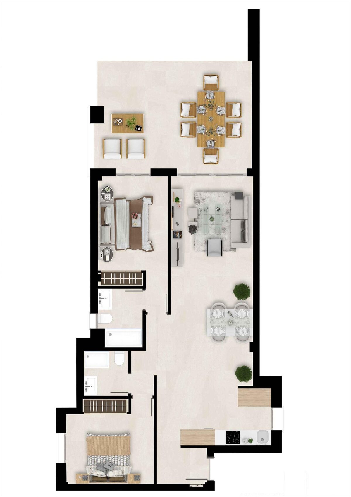 Квартира з 2 спальнями, 83м² в Естепона, Іспанія [ID: 0137-N7606]