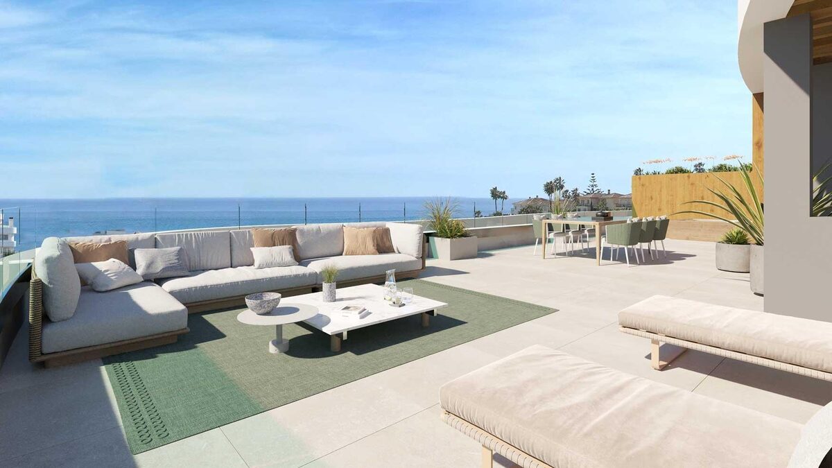 Penthouse z 3 sypialniami, 110m² w Mijas, Hiszpania [ID: 0137-N7554]