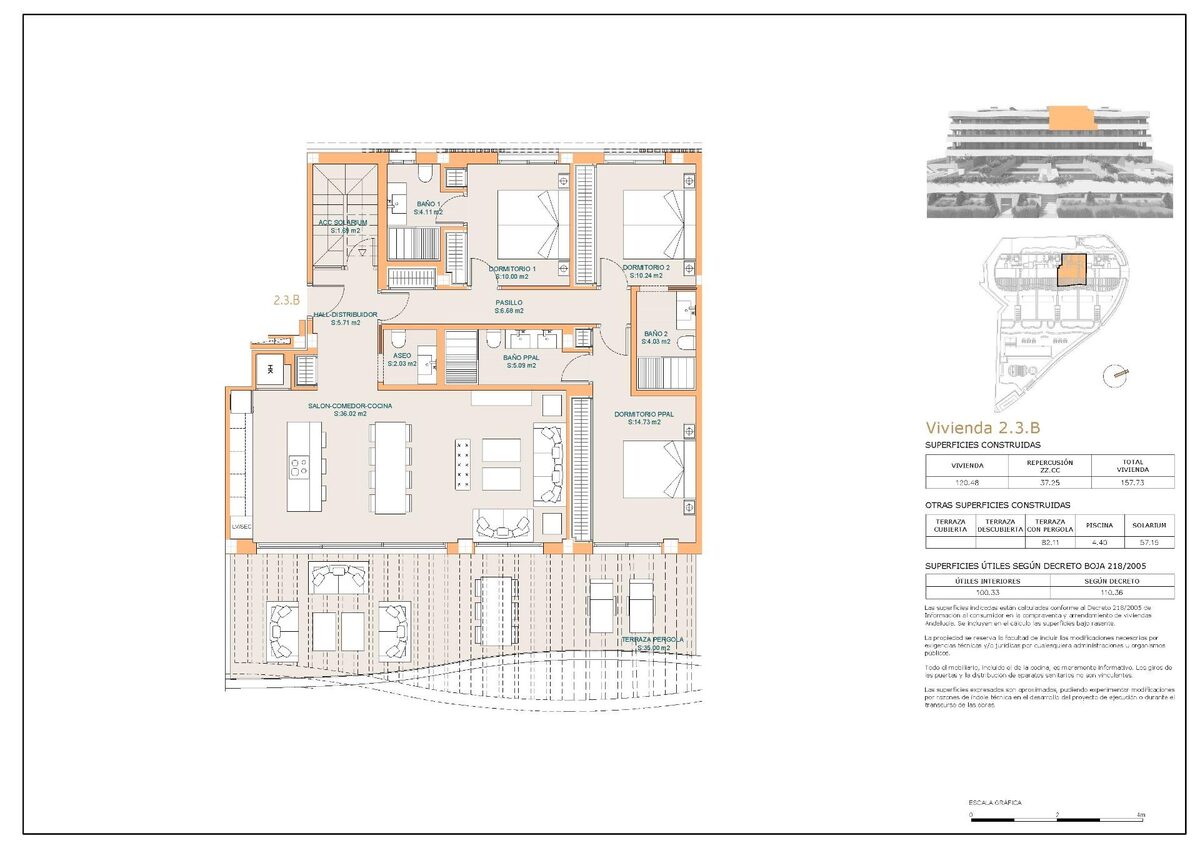 Penthouse z 3 sypialniami, 110m² w Mijas, Hiszpania [ID: 0137-N7554]