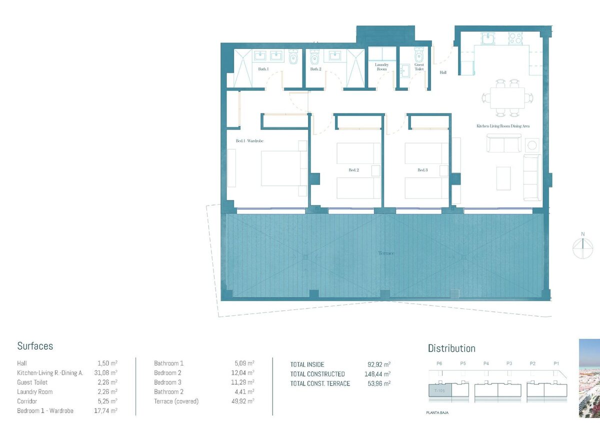 Квартира з 3 спальнями, 148м² в Міхас, Іспанія [ID: 0137-N7171]