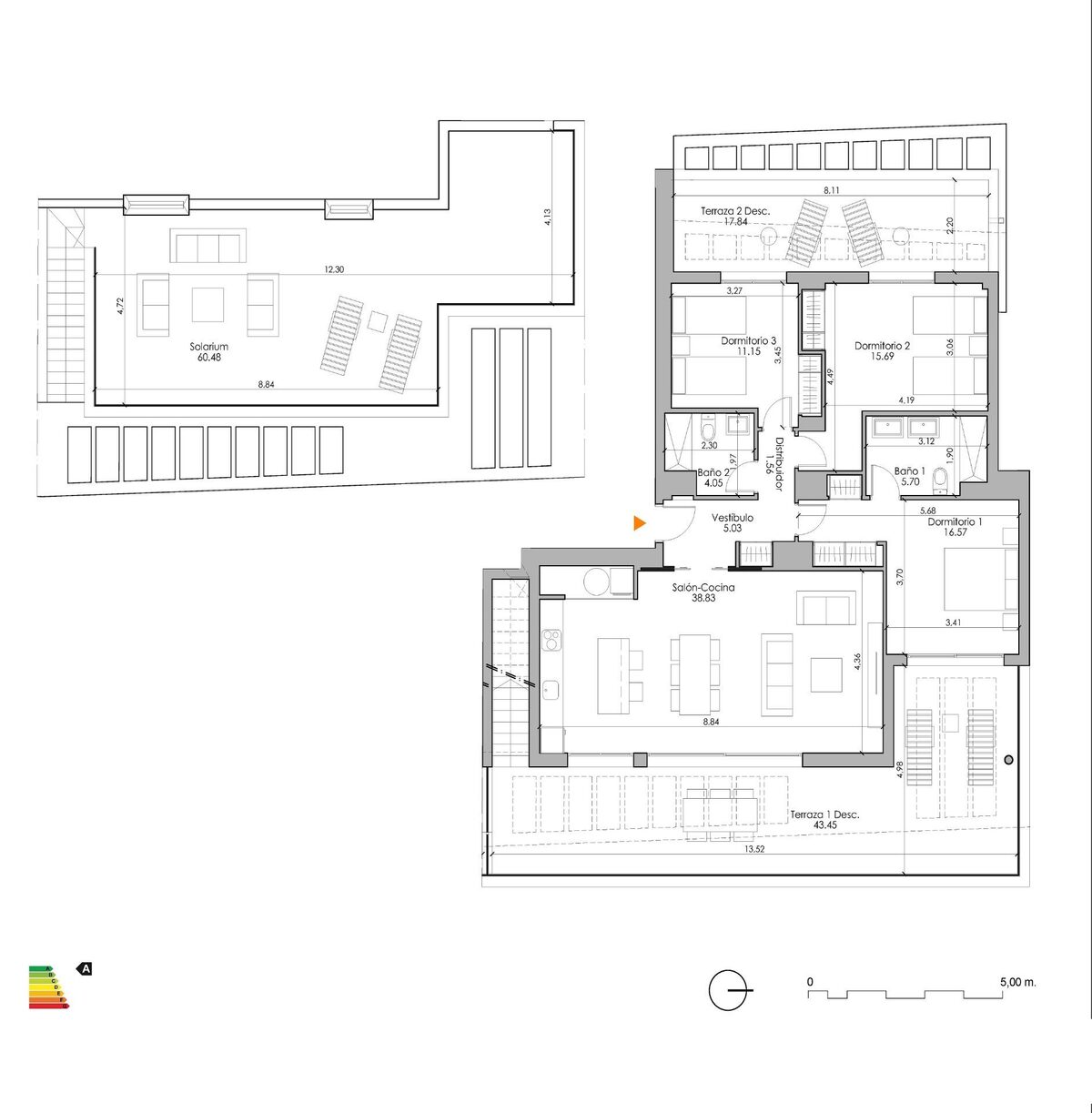 Penthouse with 3 bedrooms, 135m² in Estepona, Spain [ID: 0137-N7401]